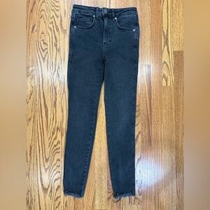 We The Free High Rise Raw Hem Black Jeans